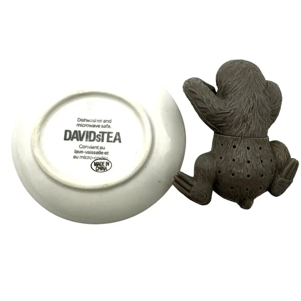 DAVID'S TEA‎ Sloth Face Spoon Rest Plate Limited Edition Retired Bonus Steeper